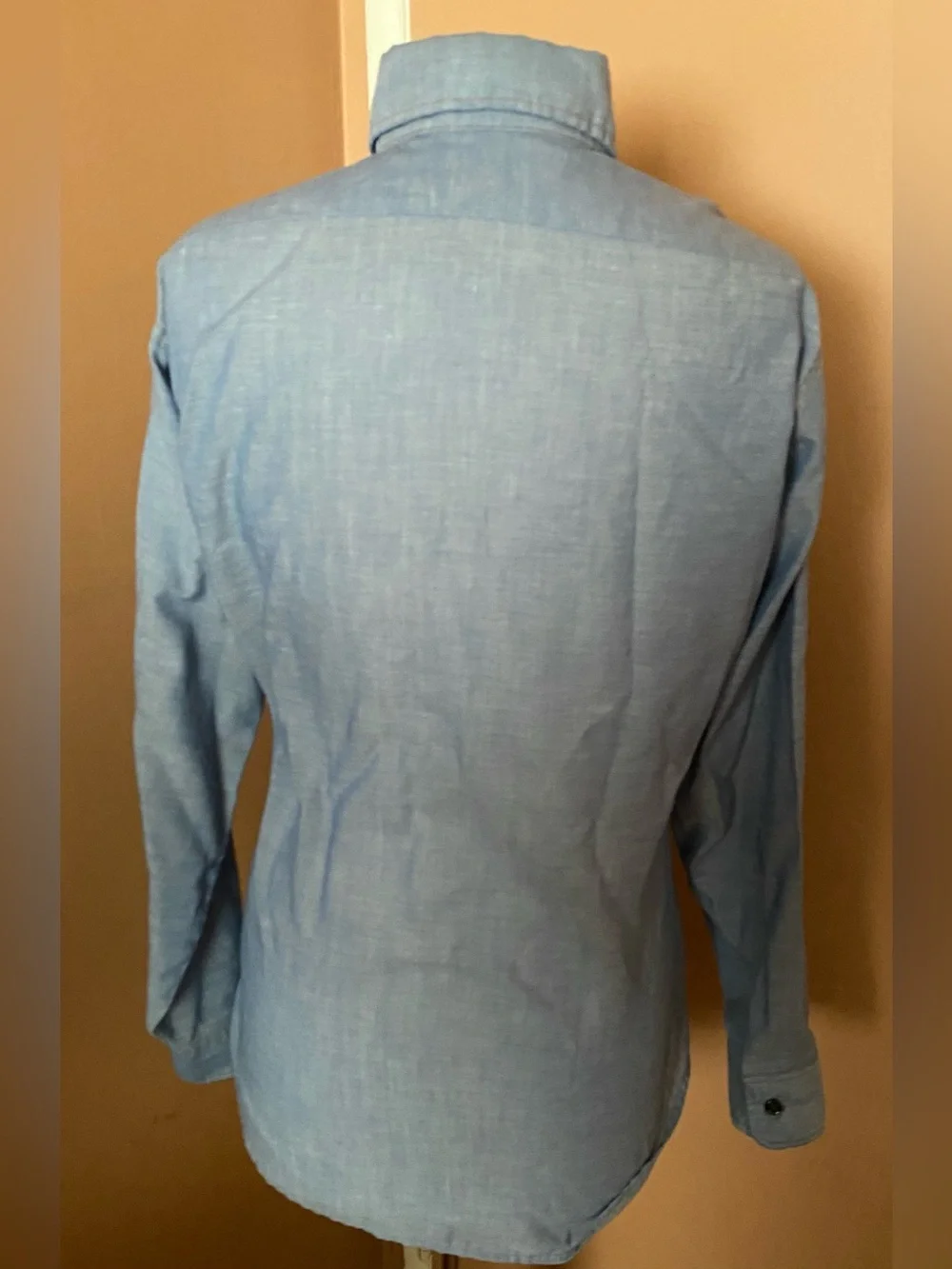Levis vintage Orange Tab Chambray Shirt Blue Button Down medium 70s